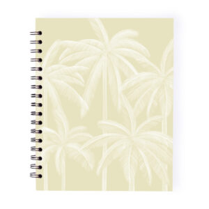 cuaderno hojas punteadas oliva