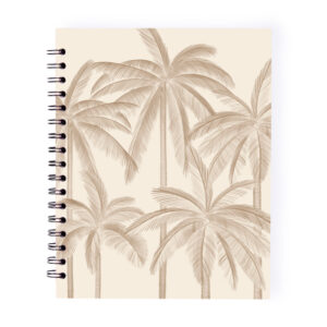 cuaderno hojas punteadas salvia